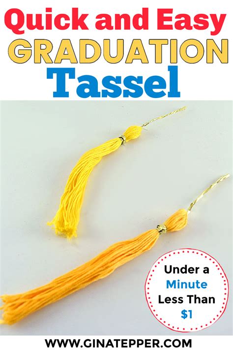 DIY Graduation Tassel Quick and Easy (For Under $1) - Gina Tepper