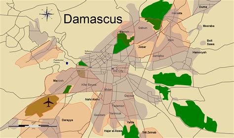 Syria Damascus Map
