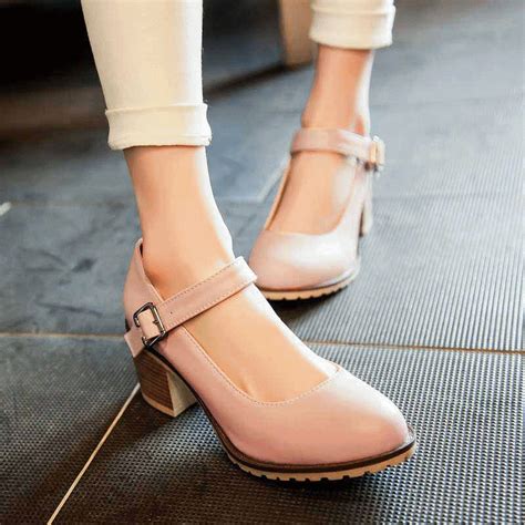 Clothes, Shoes & Accessories Cute Ladies Mid Heels Pumps Mary Janes ...