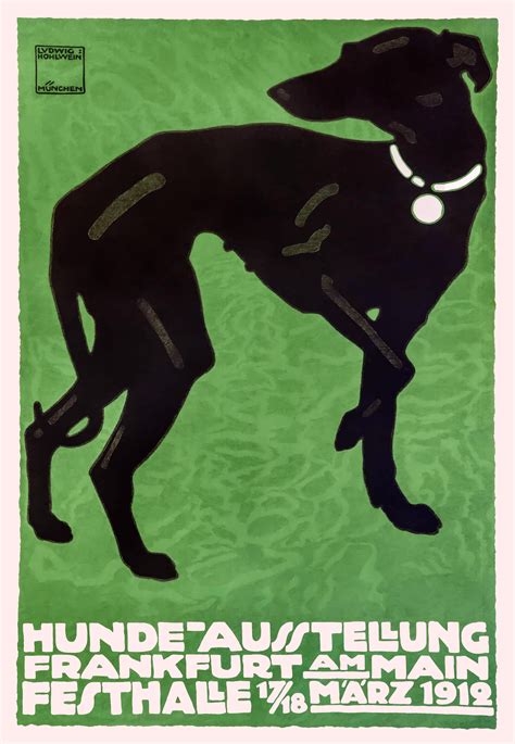 1912 Ludwig Hohlwein Dog Show Poster by Retro Graphics in 2021 | Hohlwein, Art deco posters ...