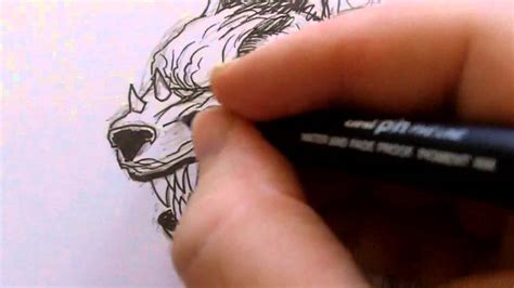 How To Draw A Demon Dog - YouTube