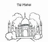 Taj Mahal Coloring Page At GetColoringscom  Free Printable Colorings sketch template