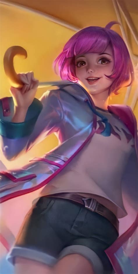 Kagura Rainy walk wallpaper - Mobile Legends di 2021 | Gambar