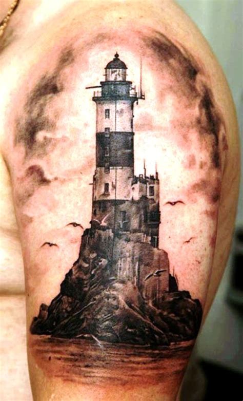 20 Stunning Lighthouse Tattoo Ideas • Inspired Luv