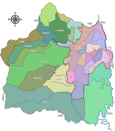 Mapa de Cali, Colombia - Mapa de Colombia