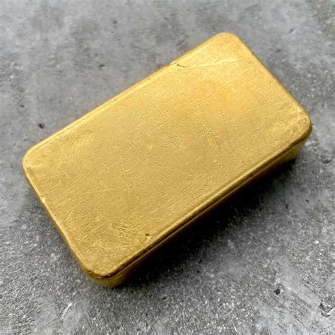 Engelhard 20 oz Gold Poured Bar .9975 20oz – Pretty Pour Lines ...