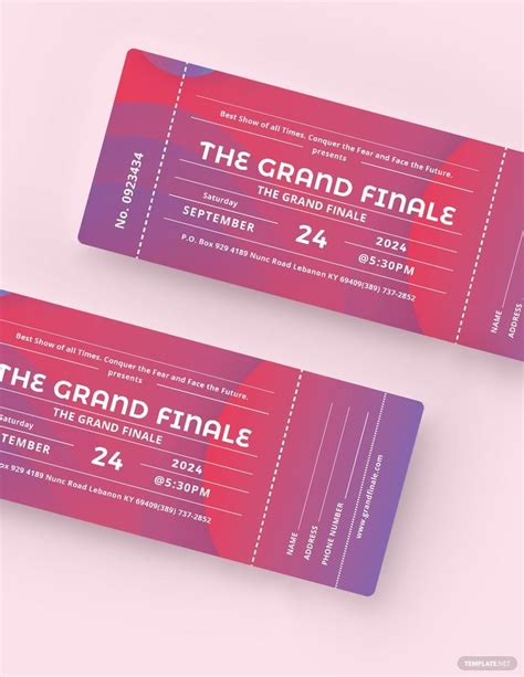 Indesign Ticket Template