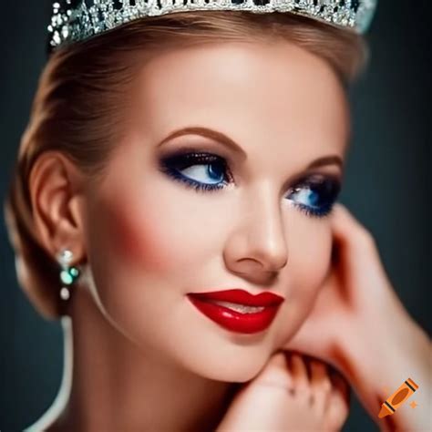 Portrait of a beauty pageant winner on Craiyon