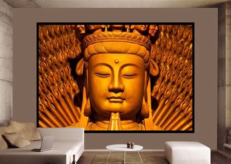 Kayra Decor PVC Lord Buddha 3D Wallpaper Indoor Wall Mural (84" X 108") Inch ...