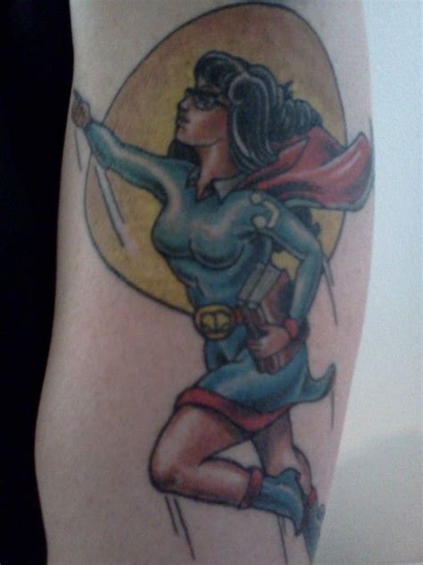 Superhero Librarian - I don't have this tattoo. But I love that someone out there does.