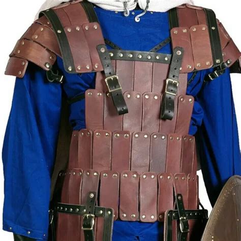 VIKING LEATHER SCALE Breastplate Medieval Leather Body Armor Cosplay Costume $200.00 - PicClick