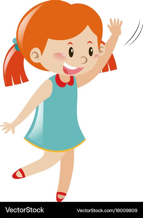 Little Girl Waving Cartoon Girl Cartoon Kids Vector | Images and Photos finder