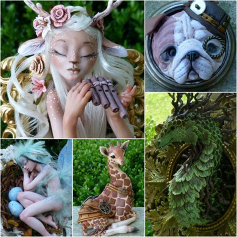 Polymer clay handmade one of a kind sculptures by Mystic Reflections ...