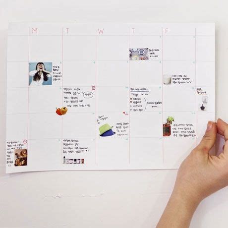 Stick-Up Monthly Calendar | Monthly calendar, Calendar, Stationery