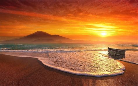 Sunset Over Boat Wallpapers - Wallpaper Cave