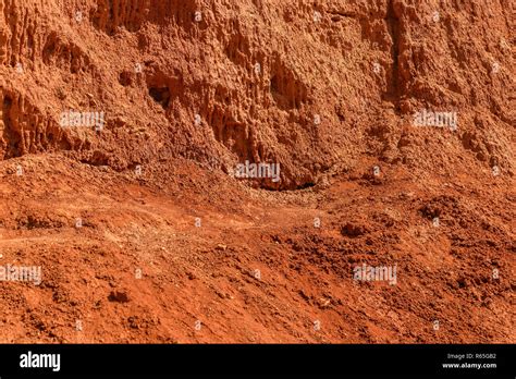 Abstract natural background from texture of the mountain slope with red ...