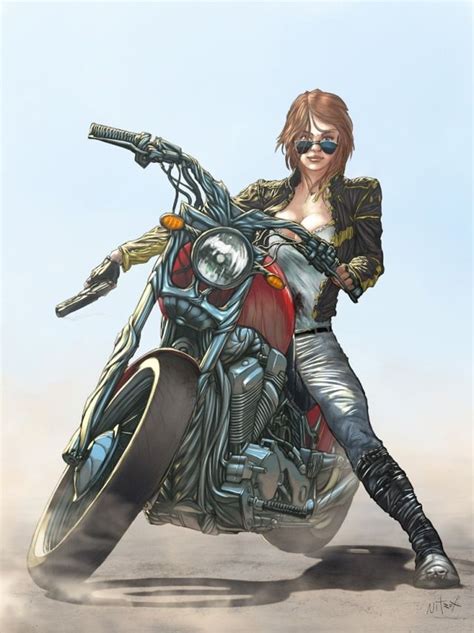 Girl Moto Picture by Juan Nitrox Marquez | Motorcycle artwork ...