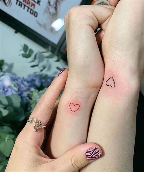 Matching Heart Tattoos For Best Friends