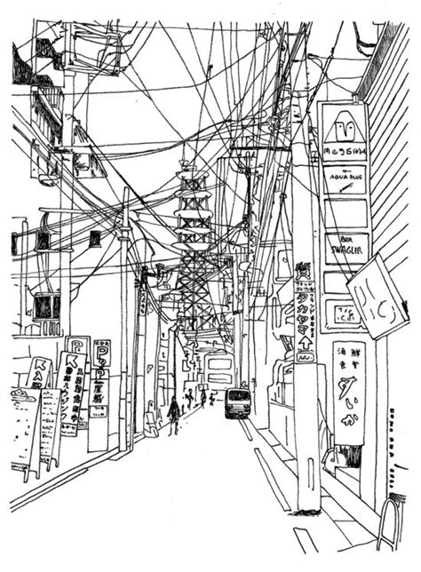 Osaka - downtown street Art Print by Parisian Samurai Studio | City ...