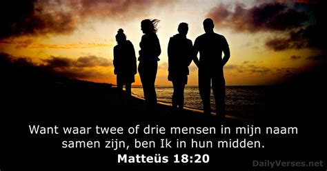 Matteüs 18:20 - Bijbeltekst - DailyVerses.net