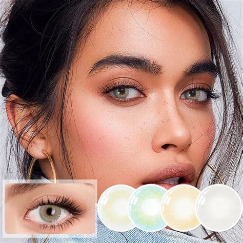 Pin On Dark Eyes | Uyaai 2pcs/1pair Colored Contact Lenses With Diopters To Contact Color Lens ...