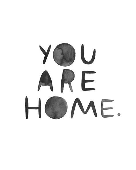 You Are Home hand lettering art print by joyarose | Hand lettering art, Brush pen lettering ...