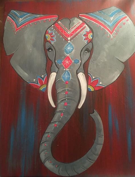 "Mandala Elephant" 7:00 pm Friday, October 26, 2018 Sip & Paint BYOB ...