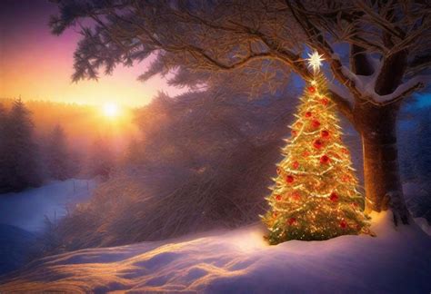 Download Christmas, Christmas Tree, Landscape. Royalty-Free Stock ...