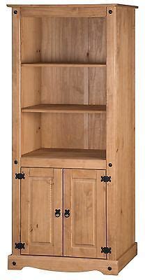 Corona Bookcase 2 Door Large Display Storage Pine by Mercers Furniture® | eBay | Bookcase, Home ...