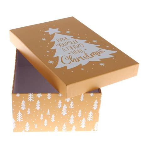 Christmas Trees Gift Box 28cm x 20cm x 10cm | Hobbycraft