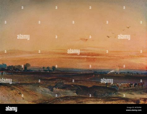 'Sunset', 1826. Artist: Richard Parkes Bonington Stock Photo - Alamy