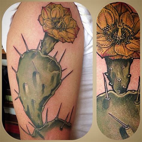 Flower Cactus tattoo by Wonderland Tattoos - Best Tattoo Ideas Gallery