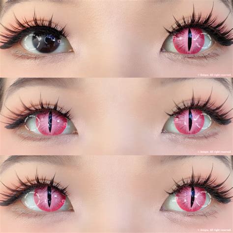 Sweety Crazy Pink Demon Eye / Cat Eye Contacts | With Prescription ...