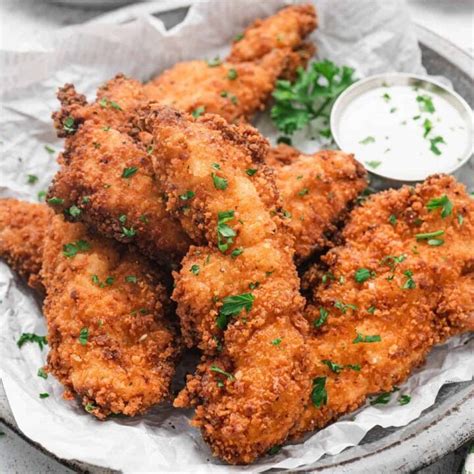 Buttermilk Fried Chicken Tenders Recipe - Foxes Love Lemons