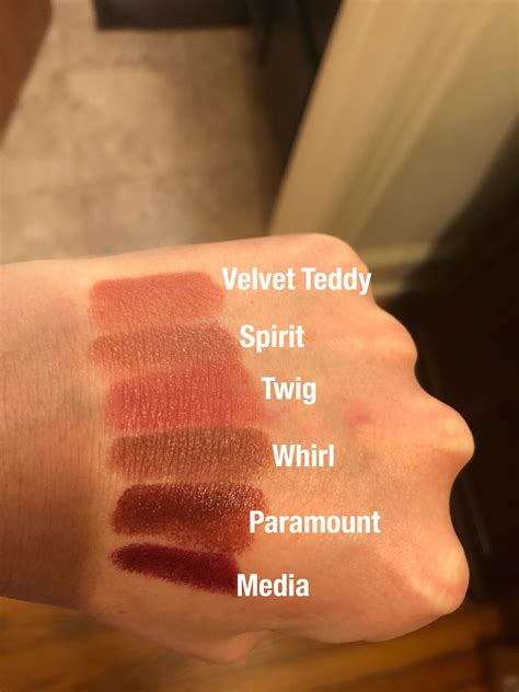 MAC Lipstick: Velvet Teddy, Spirit, Twig, Whirl, Paramount, Media Mac Diva Lipstick, Best Mac ...