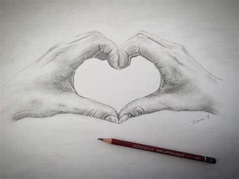 Heart Hand Drawing Ideas