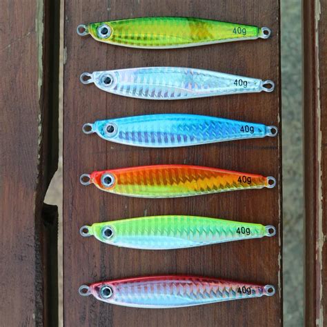 6pcs/lot Deep sea fishing lure lead fish jig 40g luminous belly, hard bait fishing lure,without ...