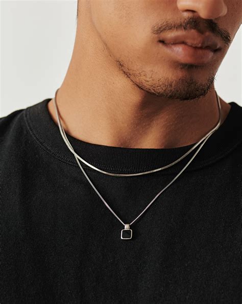 Mens Lucy Williams Square Black Onyx Pendant Necklace Necklaces | Missoma