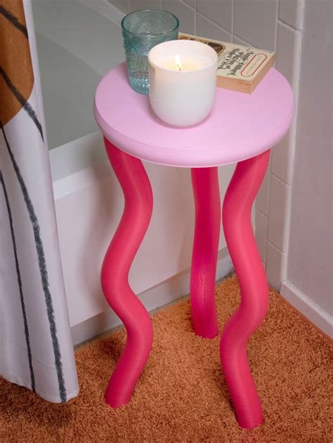 The Jelly Table Colorful Side Table Wavy Postmodern Funky Nightstand ...
