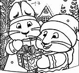 Max And Ruby Winter Chrismas Suprise Coloring Page  Wecoloringpagecom sketch template