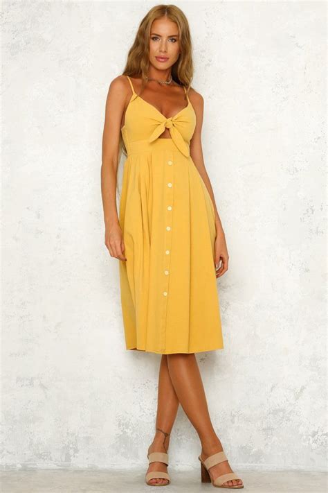 Moves And Motives Midi Dress Mustard | Dresses, Yellow dress spring ...