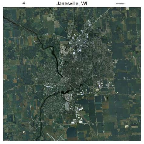 Aerial Photography Map of Janesville, WI Wisconsin