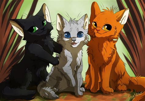 Warriors: The Power of Three Cute Kitties(re-draw) by FeyNeko on DeviantArt