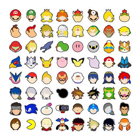 Every Smash Fighter icon from the website put together! : r/smashbros