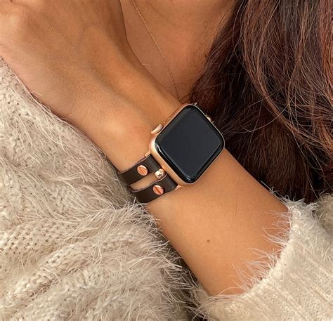 Italian Leather Apple Watch Band 38mm 40mm 42mm 44mm Rose Gold | Etsy