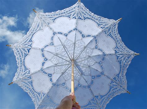 Lace parasol, lace umbrella, 30, Victorian parasol, Communion umbrella, White Lace Parasol ...