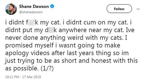 YouTube star Shane Dawson denies having sex with his cat | Daily Mail ...