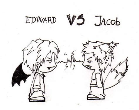 Edward Vs. Jacob - Twilighters Fan Art (30858331) - Fanpop