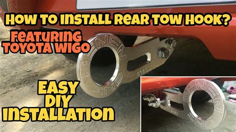 How to Install Rear Tow Hook on a Car (Featuring Toyota Wigo) || Easy DIY Tow Hook Installation ...