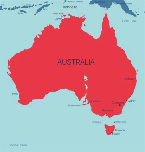 Australia map vector Stock Photos, Royalty Free Australia map vector Images | Depositphotos